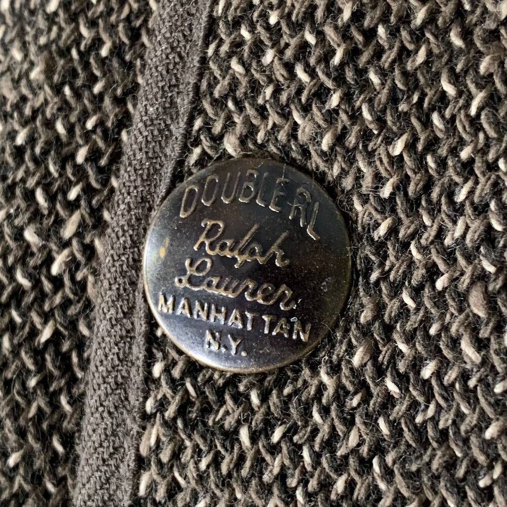 RRL by RALPH LAUREN Size L Green Grey Knit Wool Cotton Snap Button Jacket - Picture 5 of 10